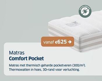 Promoties Matras comfort pocket - Huismerk - Sleeplife - Geldig van 23/09/2022 tot 08/10/2022 bij Sleeplife