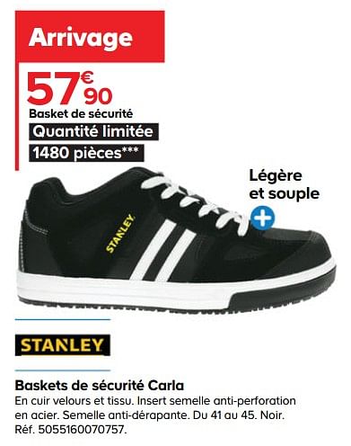 Stanley Baskets de s curit carla En promotion chez Castorama