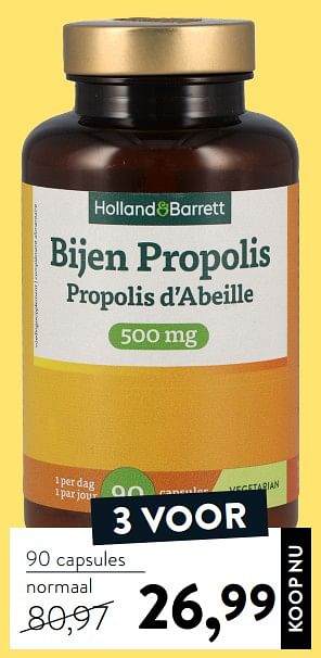 Promoties Bijen propolis propolis d`abeille - Huismerk - Holland & Barrett - Geldig van 15/09/2022 tot 02/10/2022 bij Holland & Barret