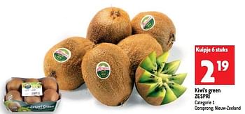 Promoties Kiwi’s green zespri - Zespri - Geldig van 21/09/2022 tot 27/09/2022 bij Match