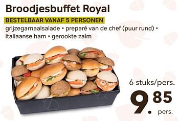 Promoties Broodjesbuffet royal - Huismerk - Bon'Ap - Geldig van 14/09/2022 tot 27/09/2022 bij Bon'Ap