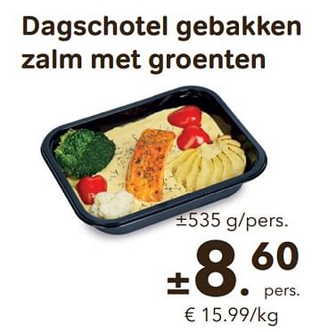 Promoties Dagschotel gebakken zalm met groenten - Huismerk - Bon'Ap - Geldig van 14/09/2022 tot 27/09/2022 bij Bon'Ap