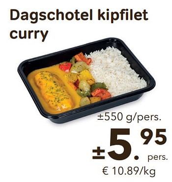 Promoties Dagschotel kipfilet curry - Huismerk - Bon'Ap - Geldig van 14/09/2022 tot 27/09/2022 bij Bon'Ap
