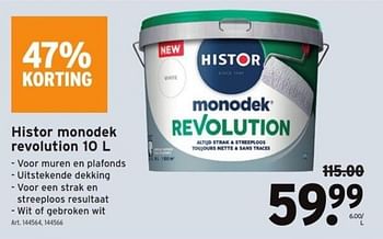 Promoties Histor monodek revolution - Histor - Geldig van 21/09/2022 tot 04/10/2022 bij Gamma