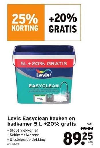 Promoties Levis easyclean keuken en badkamer - Levis - Geldig van 21/09/2022 tot 04/10/2022 bij Gamma