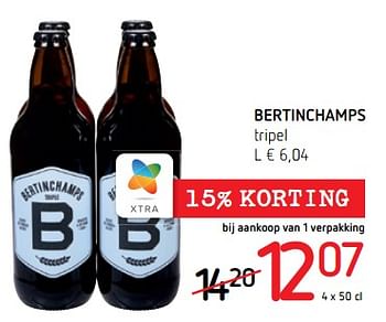 Promoties Bertinchamps tripel - Bertinchamps - Geldig van 22/09/2022 tot 05/10/2022 bij Spar (Colruytgroup)