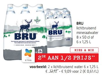Promoties Bru lichtbruisend water - Bru - Geldig van 22/09/2022 tot 05/10/2022 bij Spar (Colruytgroup)