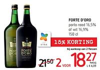Forte d’oro porto rood 16,5% of wit 16,9%-Forte d