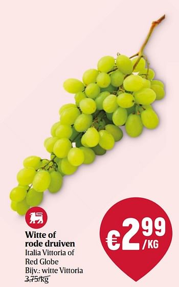 Promoties Druiven witte vittoria - Huismerk - Delhaize - Geldig van 22/09/2022 tot 28/09/2022 bij Delhaize