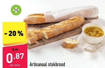 Promoties Artisanaal stokbrood - Huismerk - Aldi - Geldig van 26/09/2022 tot 07/10/2022 bij Aldi
