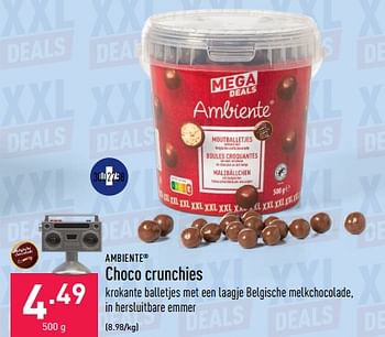 Promotions Choco crunchies - Ambiente - Valide de 26/09/2022 à 07/10/2022 chez Aldi