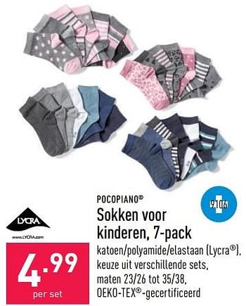 Promoties Sokken voor kinderen - POCOPIANO - Geldig van 26/09/2022 tot 07/10/2022 bij Aldi