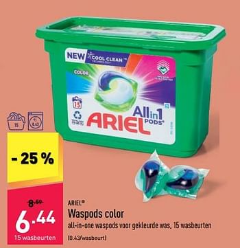Promoties Waspods color - Ariel - Geldig van 26/09/2022 tot 07/10/2022 bij Aldi