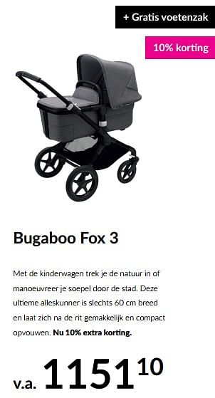 Promoties Bugaboo fox 3 - Bugaboo - Geldig van 15/09/2022 tot 17/10/2022 bij BabyPark
