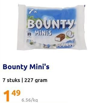 Promoties Bounty mini`s - Bounty - Geldig van 21/09/2022 tot 26/09/2022 bij Action
