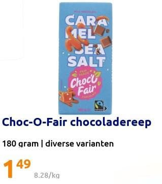 Promoties Choc-o-fair chocoladereep - Choc'O Fair - Geldig van 21/09/2022 tot 26/09/2022 bij Action