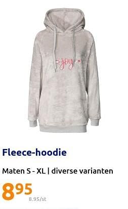 Promotions Fleece-hoodie - Produit Maison - Action - Valide de 21/09/2022 à 26/09/2022 chez Action