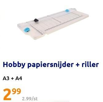Promoties Hobby papiersnijder + riller - Huismerk - Action - Geldig van 21/09/2022 tot 26/09/2022 bij Action