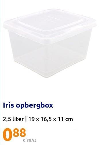 Promotions Iris opbergbox - Iris - Valide de 21/09/2022 à 26/09/2022 chez Action