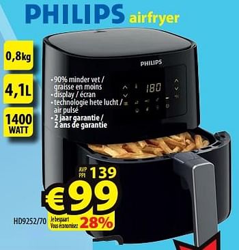 Promotions Philips airfryer hd9252-70 - Philips - Valide de 28/09/2022 à 05/10/2022 chez ElectroStock