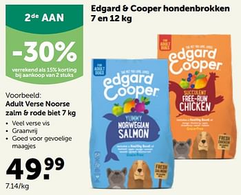 Promoties Edgard + cooper hondenbrokken adult verse noorse zalm + rode biet - Edgard & Cooper - Geldig van 26/09/2022 tot 08/10/2022 bij Aveve