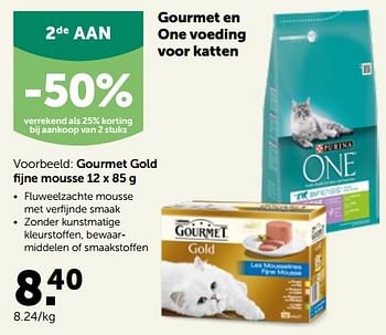 Promoties Gourmet gold fijne mousse - Purina - Geldig van 26/09/2022 tot 08/10/2022 bij Aveve