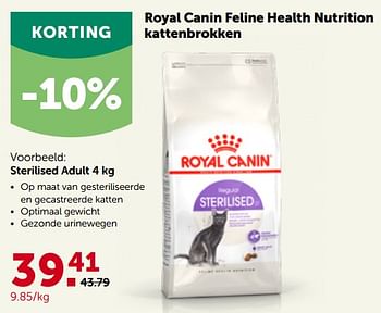 Promoties Royal canin feline health nutrition kattenbrokken sterilised adult - Royal Canin - Geldig van 26/09/2022 tot 08/10/2022 bij Aveve
