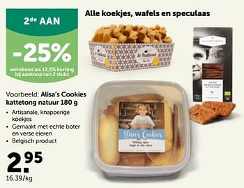Promoties Alisa’s cookies kattetong natuur - Alisa's Cookies - Geldig van 26/09/2022 tot 08/10/2022 bij Aveve