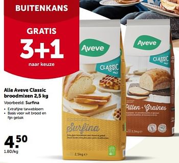 Promoties Aveve classic broodmixen surfina - Huismerk - Aveve - Geldig van 26/09/2022 tot 08/10/2022 bij Aveve