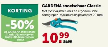 Promoties Gardena snoeischaar classic - Gardena - Geldig van 26/09/2022 tot 08/10/2022 bij Aveve