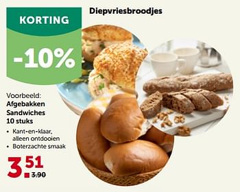 Promoties Afgebakken sandwiches - Huismerk - Aveve - Geldig van 26/09/2022 tot 08/10/2022 bij Aveve