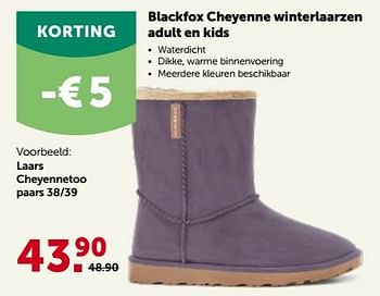 Promoties Blackfox laars cheyennetoo paars - Black Fox - Geldig van 26/09/2022 tot 08/10/2022 bij Aveve
