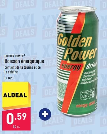 Promoties Boisson énergétique - Golden Power - Geldig van 28/09/2022 tot 07/10/2022 bij Aldi