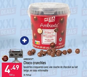 Promotions Choco crunchies - Ambiente - Valide de 28/09/2022 à 07/10/2022 chez Aldi