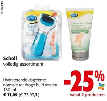 Promoties Scholl hydraterende dagcrème normale tot droge huid voeten - Scholl - Geldig van 21/09/2022 tot 04/10/2022 bij Colruyt