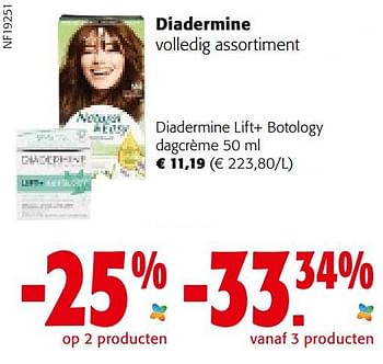 Promoties Diadermine lift+ botology dagcrème - Diadermine - Geldig van 21/09/2022 tot 04/10/2022 bij Colruyt