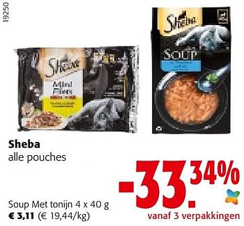 Promotions Sheba soup met tonijn - Sheba - Valide de 21/09/2022 à 04/10/2022 chez Colruyt