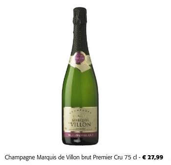 Promoties Champagne marquis de villon brut premier cru - Marquis De Villon - Geldig van 21/09/2022 tot 04/10/2022 bij Colruyt