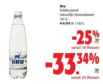Promoties Bru lichtbruisend natuurlijk mineraalwater - Bru - Geldig van 21/09/2022 tot 04/10/2022 bij Colruyt