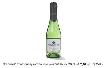 Promoties Cépages chardonnay alcoholvrije wijn - Witte wijnen - Geldig van 21/09/2022 tot 04/10/2022 bij Colruyt