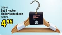 Set 5 houten kinderkapstokken-Huismerk - Happyland