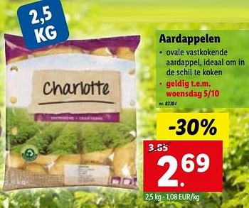 Promoties Aardappelen - Huismerk - Lidl - Geldig van 03/10/2022 tot 08/10/2022 bij Lidl
