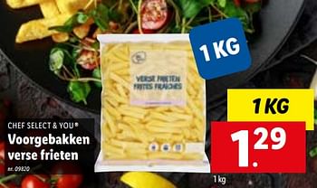 Promoties Voorgebakken verse frieten - Chef select & you - Geldig van 03/10/2022 tot 08/10/2022 bij Lidl
