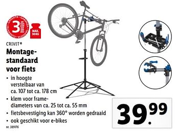 Promoties Montagestandaard voor fiets - Crivit - Geldig van 03/10/2022 tot 08/10/2022 bij Lidl