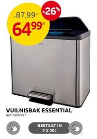 Vuilnisbak essential-Huismerk - Brico