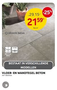 Vloer- en wandtegel beton-Huismerk - Brico