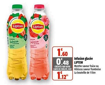 Promotions Infusion glacée lipton - Lipton - Valide de 21/09/2022 à 02/10/2022 chez Coccinelle