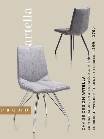 Promotions Chaise design artella - Produit Maison - Xooon - Valide de 22/09/2022 à 26/10/2022 chez Xooon