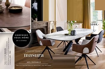 Promotions Table design masura - Produit Maison - Xooon - Valide de 22/09/2022 à 26/10/2022 chez Xooon