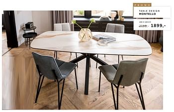 Promotions Table design montello - Produit Maison - Xooon - Valide de 22/09/2022 à 26/10/2022 chez Xooon
